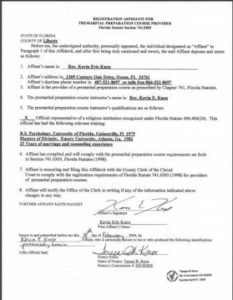 Liberty County FL premarital course credentials