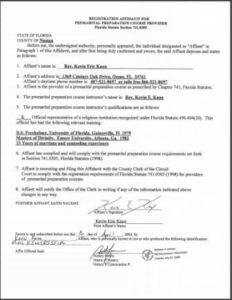 Nassau County FL premarital course credentials