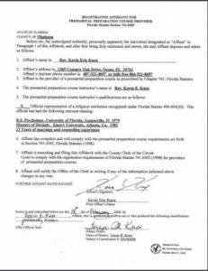 Okaloosa County FL premarital course credentials